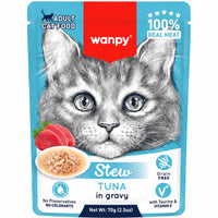 Wanpy Stew Tuna in gravy Adult Cat Pouch (70gm)