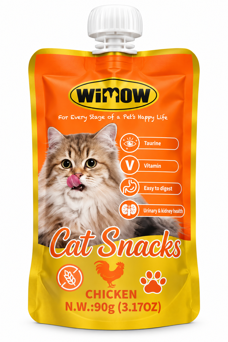 WiMOW Chicken Cat Snacks meat Past 90g – Grain Free Cat Treat