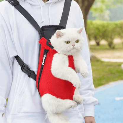 Pet Backpack Adjustable Straps Pet Front Cat Dog Mesh Backpack Pet Shoulders Bag