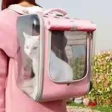 Transparent Plastic Bag Pet Carrier Backpack - Breathable Space Capsule Design for  Cats, Portable Outdoor Travel Bag