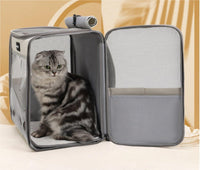 Portable & Durable Spacious Backpack with Transparent Window Carrier Backpack With Inner Safety Leash Cat Bag