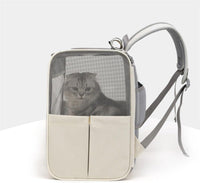 Portable & Durable Spacious Backpack with Transparent Window Carrier Backpack With Inner Safety Leash Cat Bag