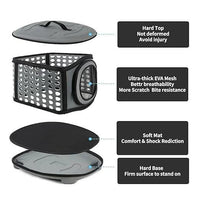 Cat Carrier Large, Foldable Cat Transport Box with Large Space, Cat Travel Bag with Top Opening+Soft Mat,