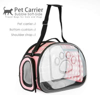 Transparent Pet Cat Carrier Travel Handbag Carry Bag