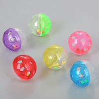 Funny Pet Cat Kitten Bell Chase Hollow Ball Cage Chew Interactive Toy Random Color