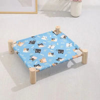 Cooling Cat and Dog Bed Breathable Summer Dog Wooden Bed Removable and Washable Beds for Small Dogs 54*11*47cm