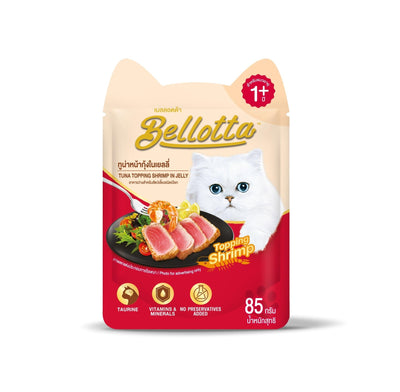 Bellotta Adult Pouch Tuna Topping Shrimp In Jelly 85g