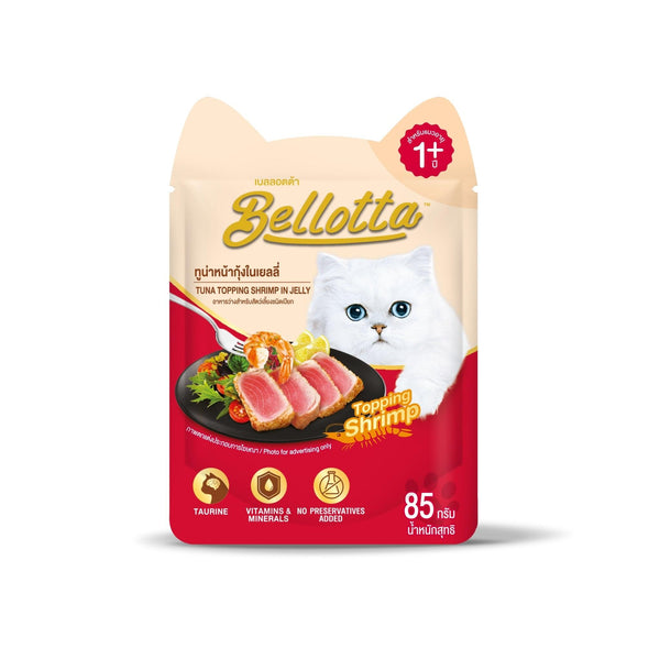 Bellotta Adult Pouch Tuna Topping Shrimp In Jelly 85g