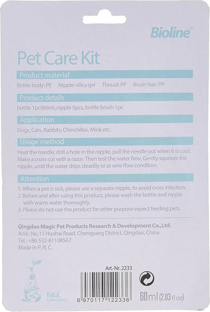 Bioline Feeding Bottle Nursing Bottle Kit 60 ml, Multicolor Feeder Kit Feeder