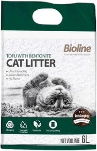Bioline Tofu With Bentonite Cat Litter 6L