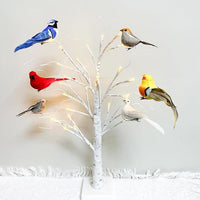 Small Artificial Birds Clip on Foam Feather Birds 5Inch for Spring Decoration Seasonal Decor Wreaths Crafts Tree Ornaments Floral Arrangements
