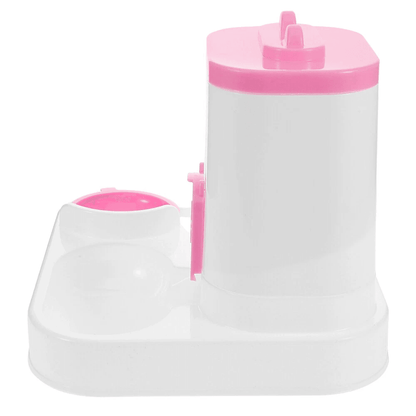 Convenient Cat Water Fountain With Food Bowl Automatic Pet Water and Food Feeder, Food Bowl, Without Battery