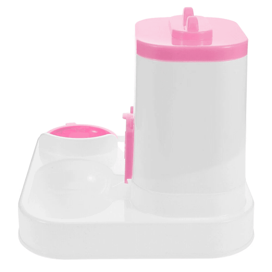 Convenient Cat Water Fountain With Food Bowl Automatic Pet Water and Food Feeder, Food Bowl, Without Battery
