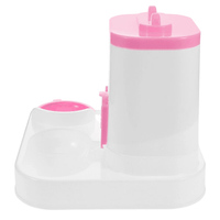 Convenient Cat Water Fountain With Food Bowl Automatic Pet Water and Food Feeder, Food Bowl, Without Battery