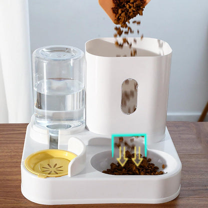 Convenient Pet Food Water Dispenser Large Capacity Feeder Automatic Gravity Cat Dog Food Bowl