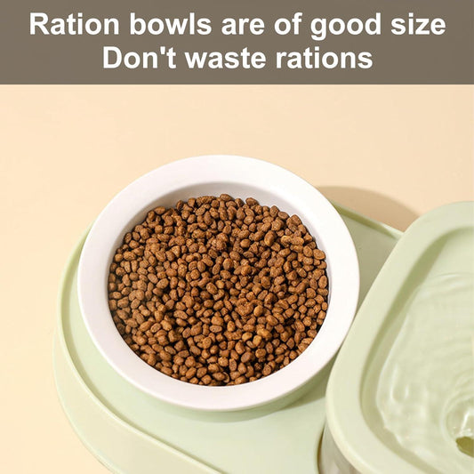 Elevating Cats Bowl Automatic Water Fountain Food Bowl AntiVomiting Dog Feeding Bowl Food Container for Small Dog Cats