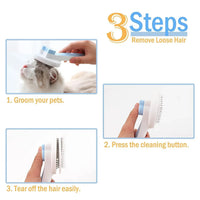 Dogs and Cats Pet Grooming Tool Dog Hair Cleaner Brush Comb Shedding Trimming Self Grooming Brush