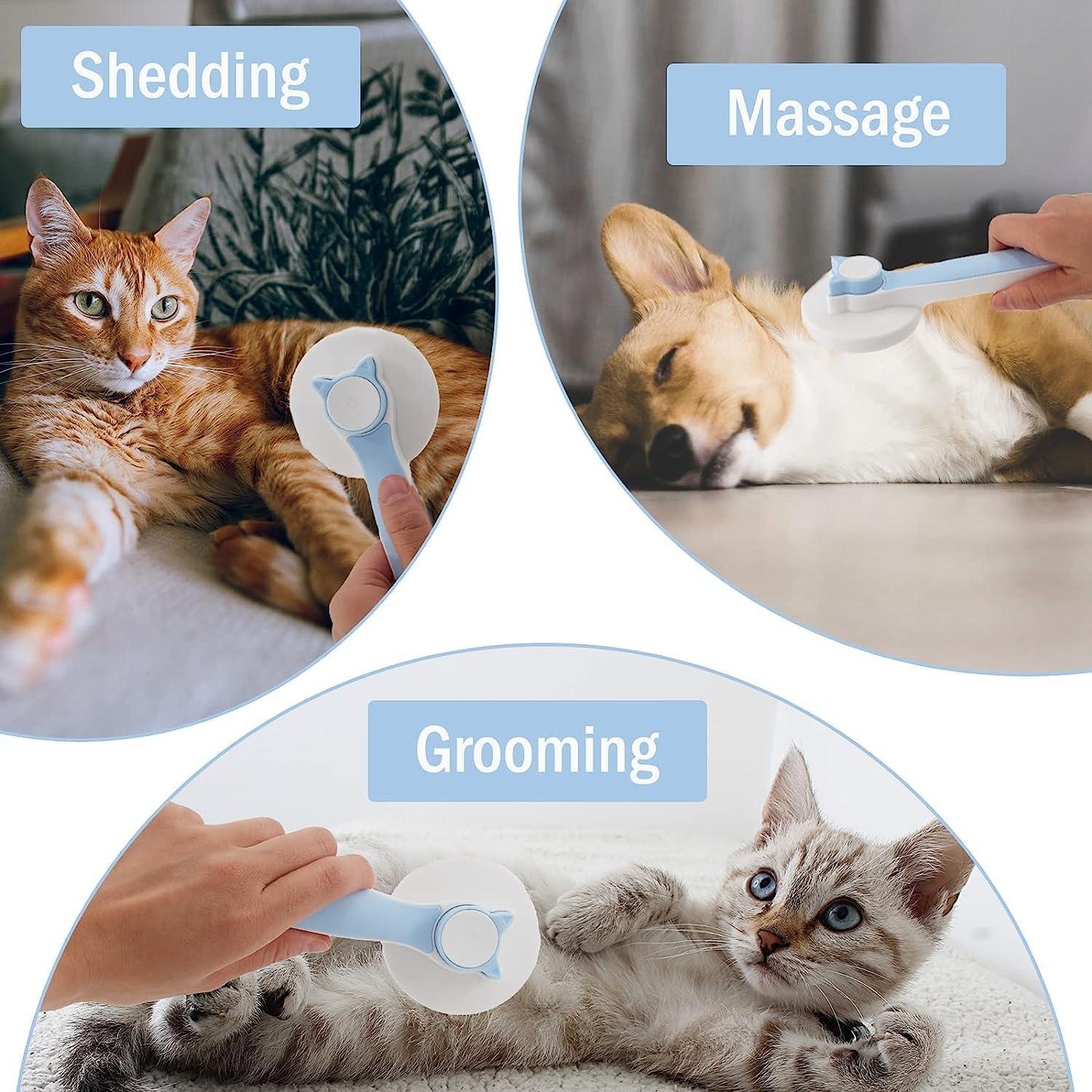 Dogs and Cats Pet Grooming Tool Dog Hair Cleaner Brush Comb Shedding Trimming Self Grooming Brush
