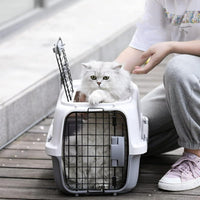 Hard-Sided Two-door Pet Carriers Ideal for Small Dogs, Cats & Other Small Animals Carry Cage