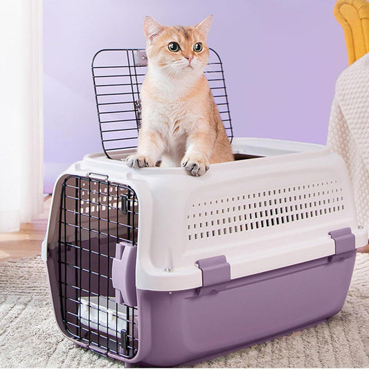 Hard-Sided Two-door Pet Carriers Ideal for Small Dogs, Cats & Other Small Animals Carry Cage
