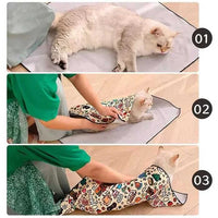 Cat Beauty Wrap - Pet Protective Cover - Cat Wrapping Cloth for Feeding, Scratch Prevention, Escape Protection, Cleaning Pet - Feline Grooming Towel