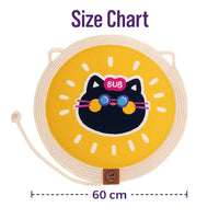 Cotton Cord Large Sisal Cat Scratcher Bed Round Shape Scratcher Pad as Pet Bed with Teaser Ball