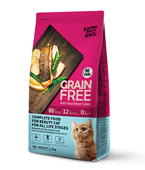 Kitchen Flavor Grain Free Cat Food With Real Meat Cubes for All Life Stages 1.5kg