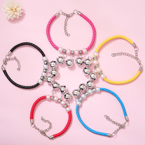 Stylish Triple Bell Adjustable Pet Collar with Removable Bell Pendant for Cats