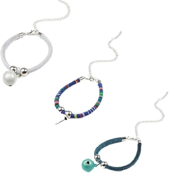 Ethnic Style Dog Cat Collar Universal Bell Collar Boho Style Cat Supplies Leads Accessories Random Color