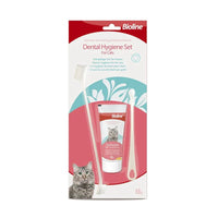 Bioline Dental Hygiene Set for Cats Toothpaste with Toothbrush 50g