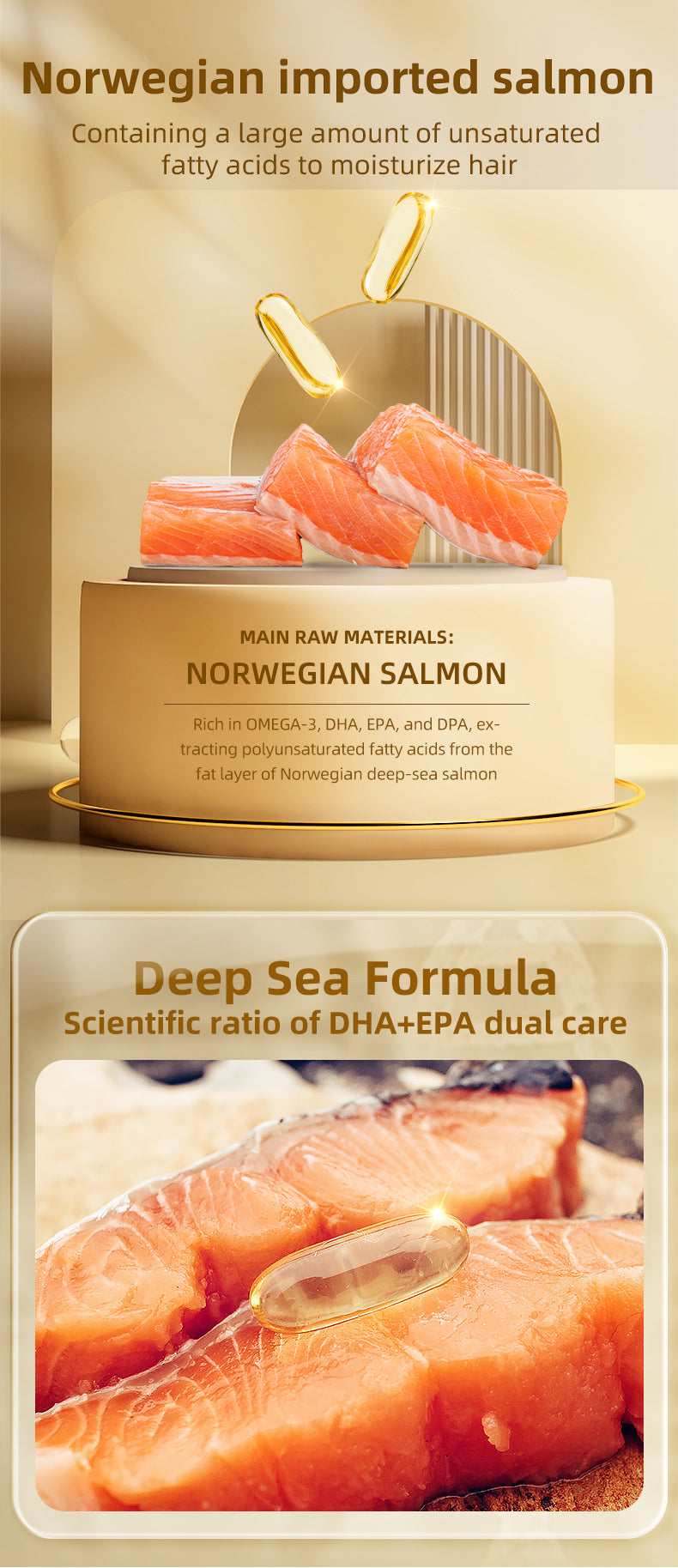 Omega-3 Fish Oil Deep Sea Fish  1200mg Capsules Softgel Enhancement of Immunity for Cats and Dogs