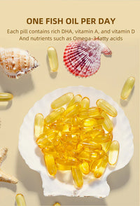Omega-3 Fish Oil Deep Sea Fish  1200mg Capsules Softgel Enhancement of Immunity for Cats and Dogs