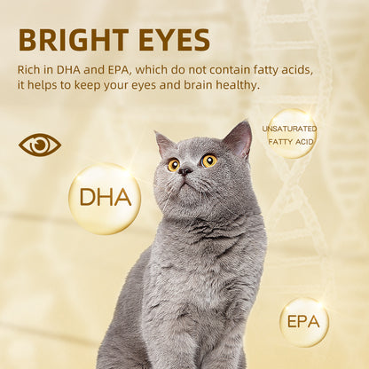 Omega-3 Fish Oil Deep Sea Fish  1200mg Capsules Softgel Enhancement of Immunity for Cats and Dogs