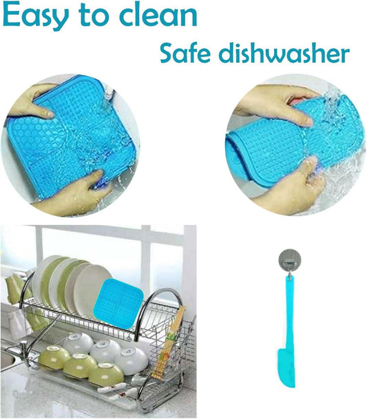 Lick Mat for Dogs Cat Slow Feeder Silicone Licking Pads with Suction Cups for Pet Boredom & Anxiety Relief Nail Trimming Bathing Grooming (5.9‘’)