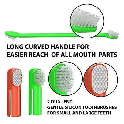 3 Pcs Soft Cleaning Dental Rubber Finger Toothbrush For Dogs (Multicolored), Manual, Adult
