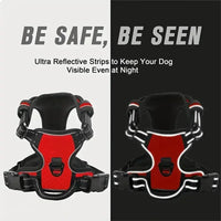 Dog Medium Harness Adjustable No-Pull Dog Harness | with Padded Vest and Dual Leash Clips | Prevents Choking and Provides Comfortable Walking Experience
