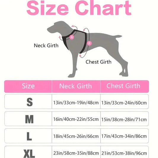 Dog Large Harness, No Pull Dog Harness Reflective Adjustable Soft Padded Pet Vest with Front & Back 2 Metal Leash Hooks, 2 Snap Buckles and Easy Control Handle
