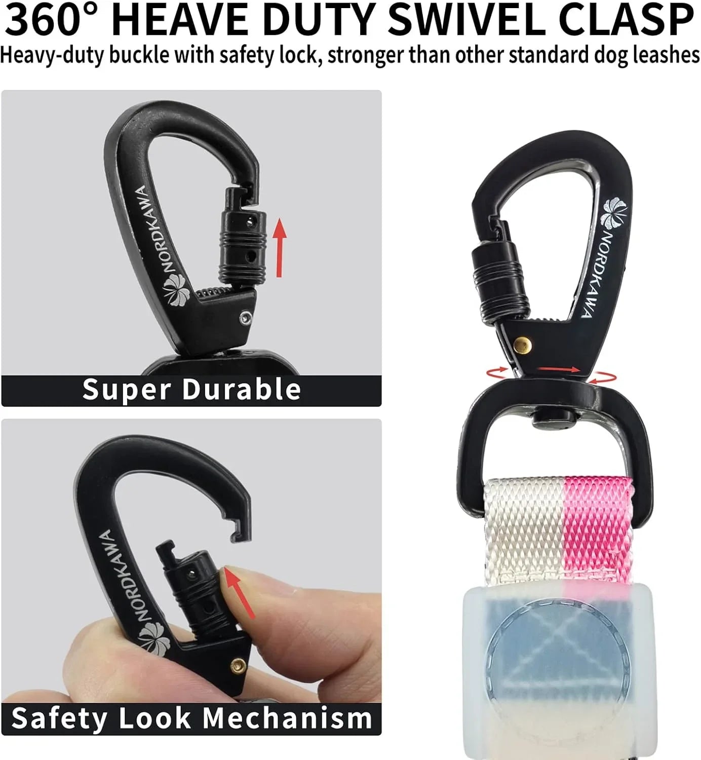 Dog Collar and Leash Set, Dog Collar with Safety Locking Buckle, Nylon Pet Training Leash with Comfortable Handle, Medium Large Dogs