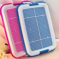 Dog Toilet, Small Pet Dog Teddy Dog Toilet Hollow Anti-Skid Clean Potty Pet Supplies