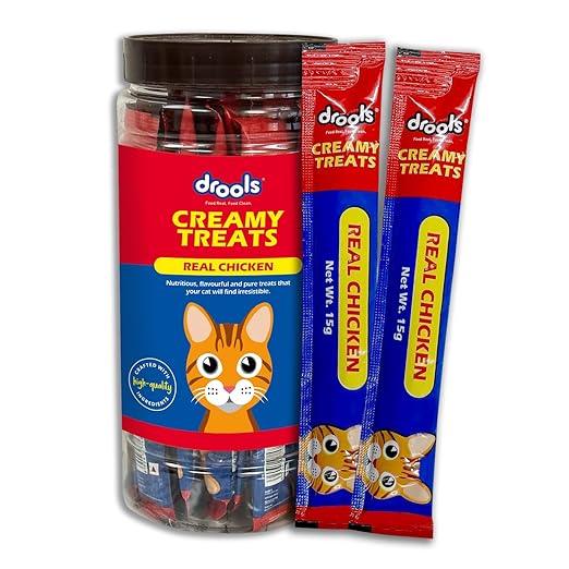 Drools All Life Stages Creamy Cat Treats, Real Chicken, 375 Gm (Pack of 25)