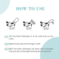 Bioline Pet Dry Shampoo Powder - Dog Cat Shampoo 100g