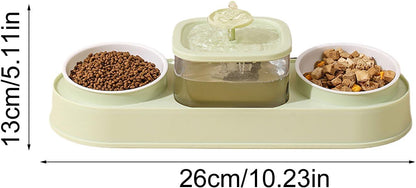 Elevating Cats Bowl Automatic Water Fountain Food Bowl AntiVomiting Dog Feeding Bowl Food Container for Small Dog Cats