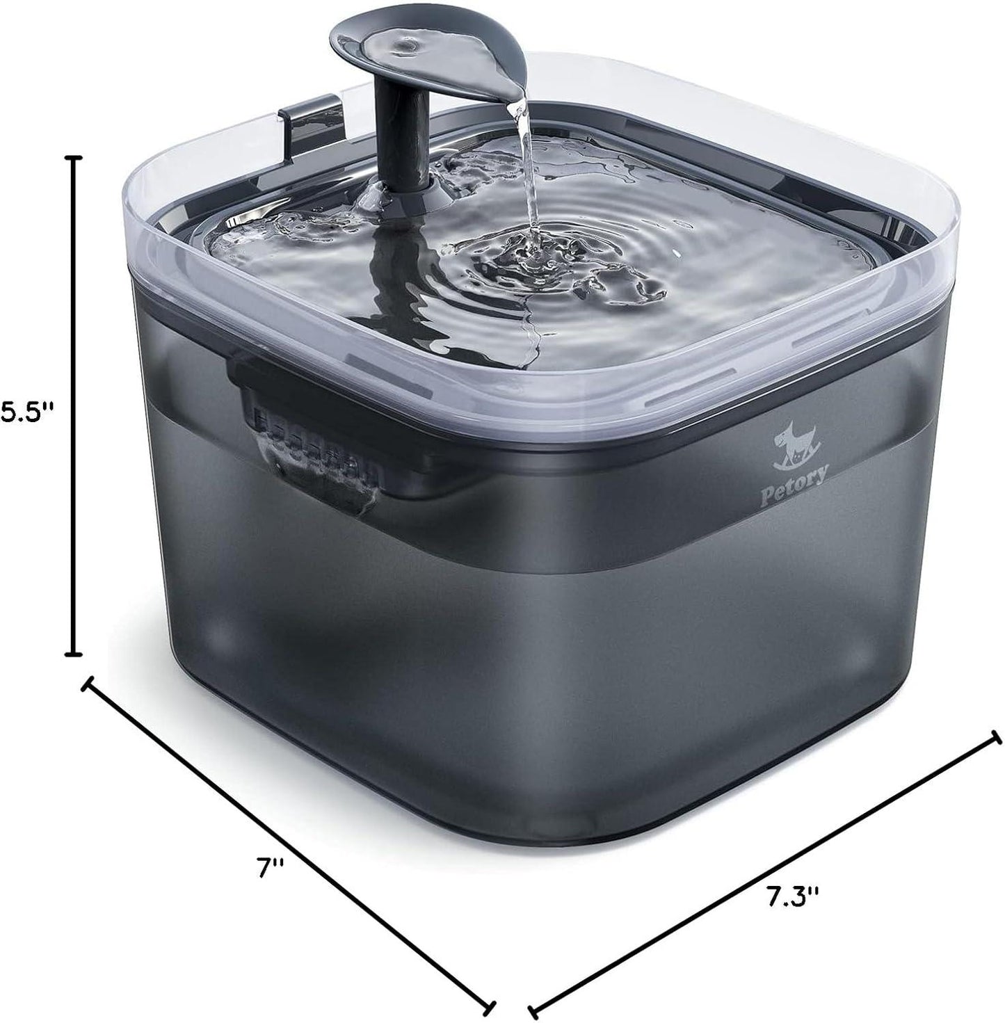 Automatic Pet Water Dispenser with Replacement Filters, 74oz/2.2L BPA-Free Water Fountain for Cats Inside with 2 Flow Modes