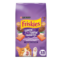 Friskies Surfin' & Turfin' Favorites With Flavors of Chicken, Ocean Whitefish, Salmon & Filet Mignon Adult Dry Cat Food 2.5kg