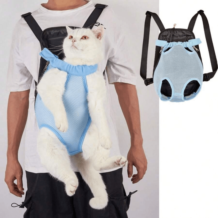 Pet Backpack Adjustable Straps Pet Front Cat Dog Mesh Backpack Pet Shoulders Bag