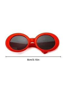 Fashionable Cat Eye Round Sunglasses For Photography And Outdoor Activities, Uv400 Protection, Random Colors