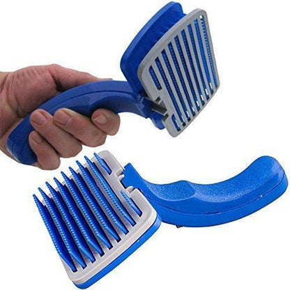 Self-Cleaning Pet Grooming Brush - Press Button for Tangle-Free Fur for dog and cat (Large) Grooming Comb