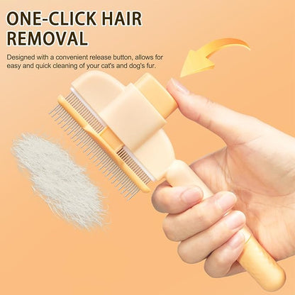 Pet Grooming Comb for Dogs & Cats-Flea Removal, Dense Teeth Detangling Brush, Cat Hair Brush