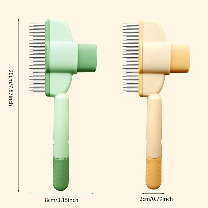 Pet Grooming Comb for Dogs & Cats-Flea Removal, Dense Teeth Detangling Brush, Cat Hair Brush