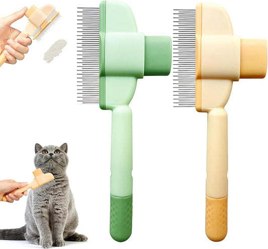 Pet Grooming Comb for Dogs & Cats-Flea Removal, Dense Teeth Detangling Brush, Cat Hair Brush